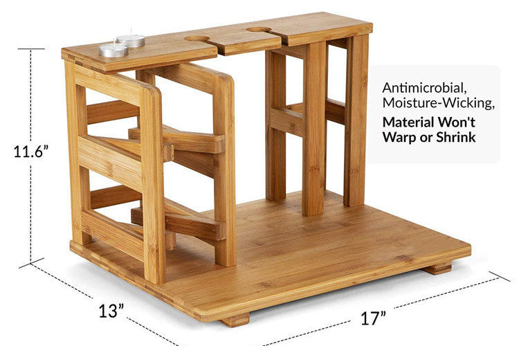 Bamboo Charcuterie Board - Holds 2 Wine Bottle